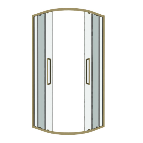 Душевой уголок Grossman Cosmo 301.K33.02.9090.32.00 90х90 стекло прозрачное профиль золото матовое без поддона - фото 2