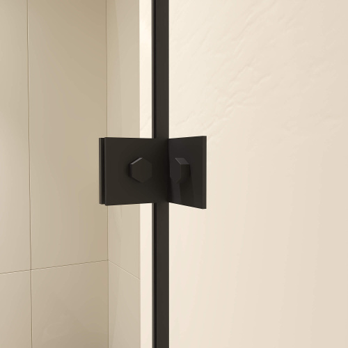 Душевой уголок RGW Classic 350904609-24 100х90 стекло матовое профиль черный без поддона - фото 4