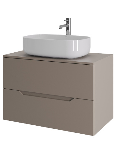 Тумба с раковиной Orange Line Li-80TuLMDF+B07-540W 81х46х69 цвет бежевый - фото 2