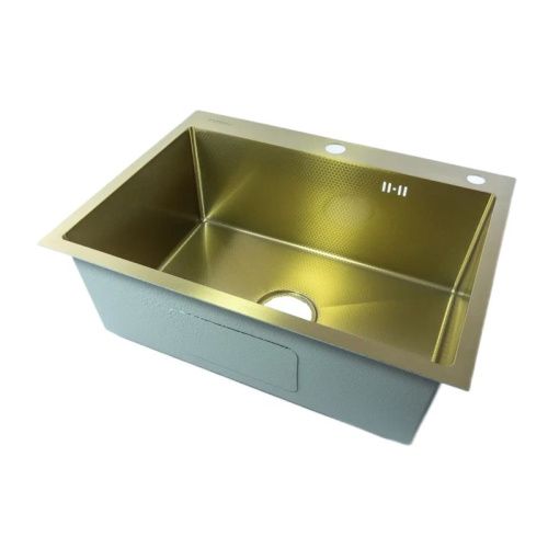 Кухонная мойка Fmark FSC7550C 75х50 цвет золото поверхность матовая - фото 2