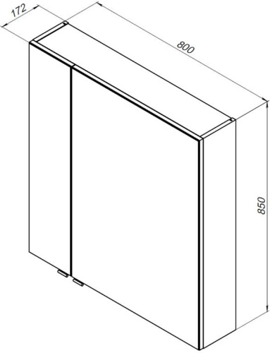 Зеркало-шкаф Aquanet Алвита New 00277534 80х17х85 подвесной цвет белый - фото 3