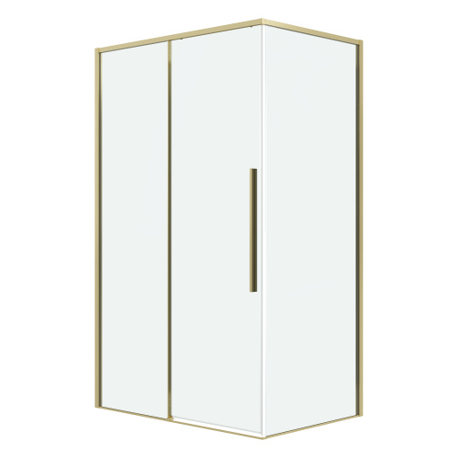 Душевая перегородка Grossman Galaxy 200.K33.01.80.32.00 80х195 стекло прозрачное профиль золото глянцевое - фото 2