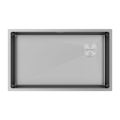 Кухонная мойка Paulmark NEXT-SKEW 74 UNI PM887444-BS 74х44 цвет брашированная нержавеющая сталь поверхность матовая