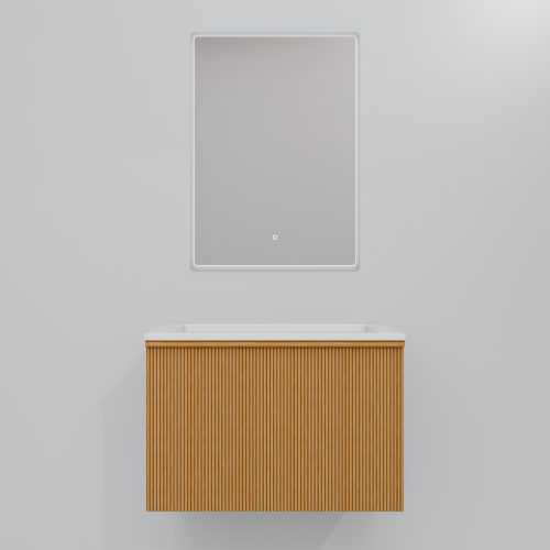 Тумба с раковиной+зеркало Art Decco Andy (Энди) AAN06W11S1M0 60x45x40 подвесная цвет белый дуб - фото 4