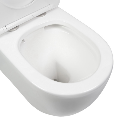 Унитаз напольный с бачком Bond Oval F01-00 белый с сиденьем безободковый душевой смыв - фото 4