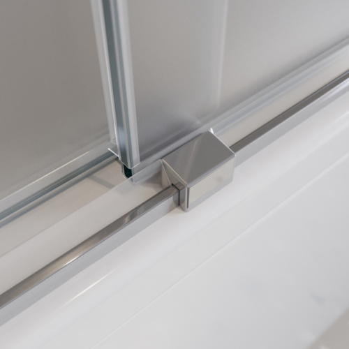 Душевая шторка на ванну Cezares TANDEM-SOFT TANDEM-SOFT-VF-2-180/145-P-Cr 180х145 стекло рифленое профиль хром глянцевый ориентация универсальная - фото 4