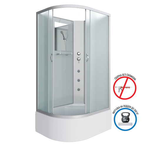 Душевая кабина Niagara Classic 23101424RBKG 120х80 асимметричная без крыши ориентация правая - фото 2