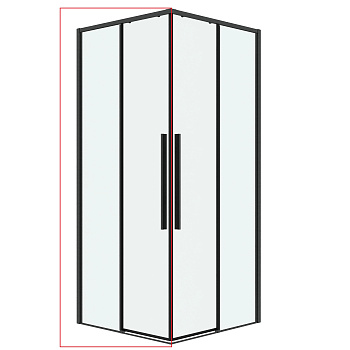 Душевая дверь Grossman Galaxy 1/2.K33.01.12.42.00 120х195 стекло прозрачное профиль графит