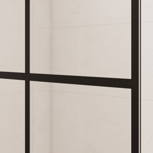 Душевая перегородка RGW Walk In 411011110-84 100х195 стекло с рисунком профиль черный - фото 4