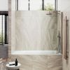 Душевая шторка на ванну Maybah Glass MGV-63-2ш 70х140 стекло прозрачное профиль бронза ориентация универсальная