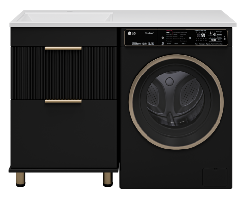 Тумба под раковину Brevita Enfida ENF-07060-022Я 58х48х76 напольная цвет черный - фото 2