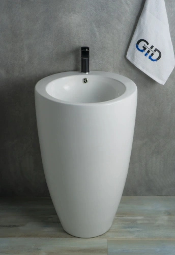 Раковина керамическая Gid Autonomo 81106 49х49 напольная цвет белый 1 отверстие под смеситель - фото 3