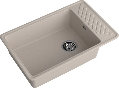 Кухонная мойка Granfest Quarz 51 песочный 75х48 цвет бежевый поверхность матовая - фото 2