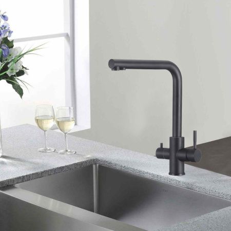 Смеситель для кухни WesnaArt Eko EKO05-151Black на мойку черный