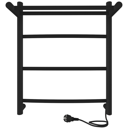 Полотенцесушитель Indigo ARC с полкой LCAE50-40BRPR 43х50 электрический черный муар - фото 2