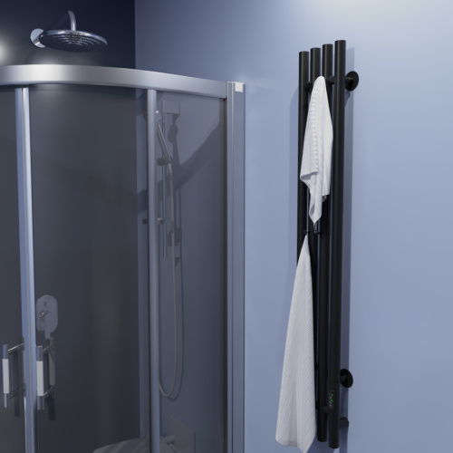 Полотенцесушитель Тругор Вектор Пэк сп ПэкспВектор12015чернВГП 18х121 электрический черный - фото 2