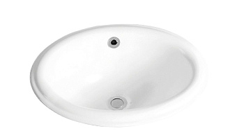 Раковина керамическая Art&Max AM6260 42х31 полувстраиваемая цвет белый