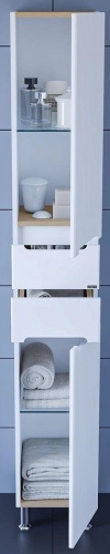 Шкаф-пенал СанТа Лондон 524008 30х30х190 напольный цвет белый - фото 2