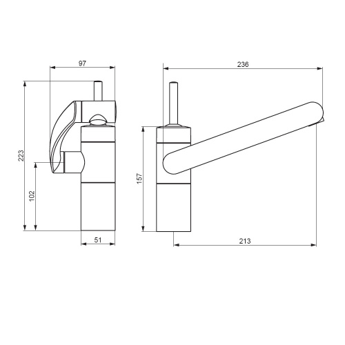 Смеситель для кухни Damixa Arc 290007264 на мойку никель - фото 5