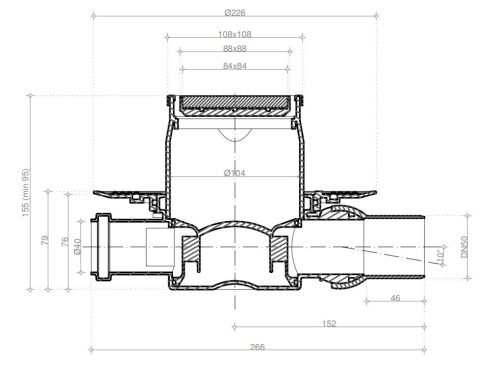 Душевой трап Pestan Dry Mask 13000068 напольный - фото 2
