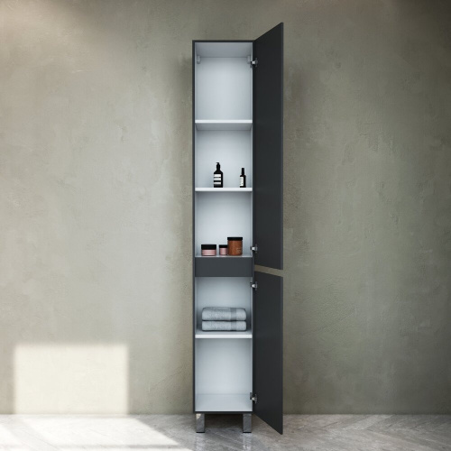 Шкаф-пенал Am.Pm Gem S M91CSR0306GM 30х32х190 напольный цвет графит матовый - фото 3