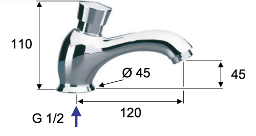 Кран порционный для раковины Remer Tempor TE16 - фото 2