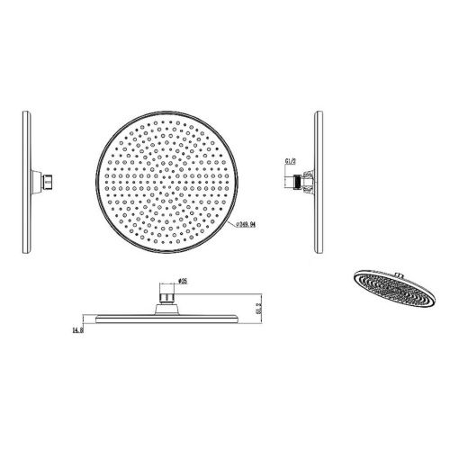 Верхний душ Raglo R451 R451.50.06 черный - фото 3