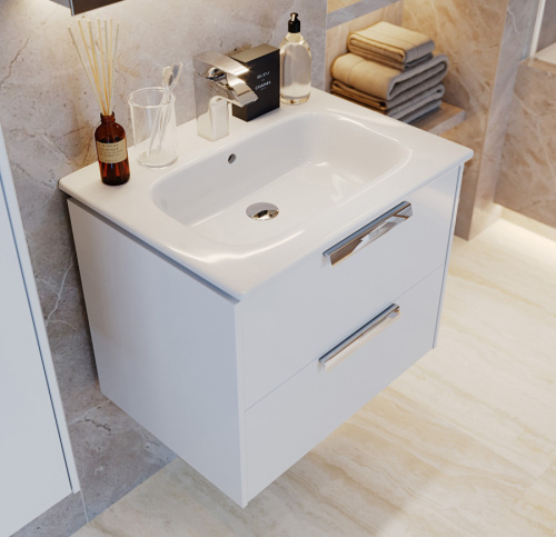 Тумба под раковину Roca Lago 7857295806 59х45х49 подвесная цвет белый - фото 2