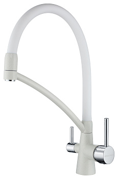 Смеситель для кухни Paulmark SIEGEN Si213111-331 на раковину белый