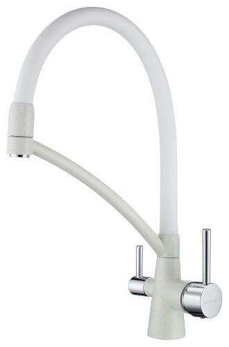Смеситель для кухни Paulmark SIEGEN Si213111-331 на раковину белый