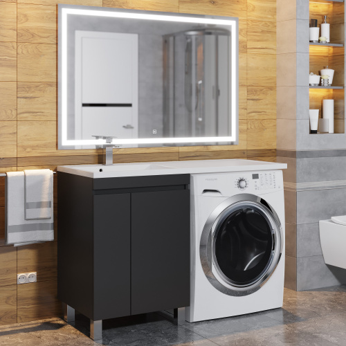 Тумба с раковиной Uperwood Magenta 51930205158 120х50х80 цвет черный матовый - фото 2