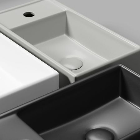 Раковина из сантехнического фарфора Ceramica Nova ELEMENT CN6051RMW 40х20 подвесная цвет белый 1 отверстие под смеситель
