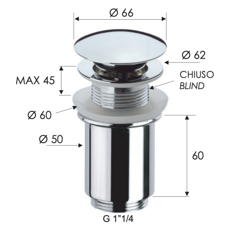 Донный клапан Remer  904CC114 - фото 4