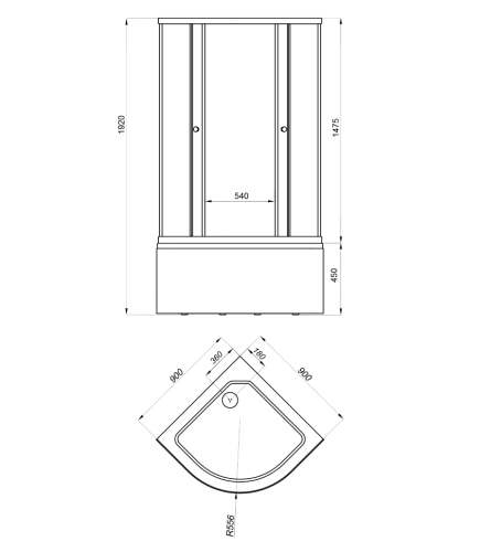 Душевой уголок Тритон Стандарт Щ0000061799 90х90 стекло прозраное с рисунком профиль белый с поддоном - фото 3