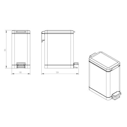 Ведро мусорное Java S-887-10Y - фото 3