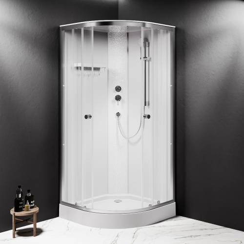 Душевая кабина Am.Pm X-Joy W94C-401-090MT 90х90 четверть круга без крыши ориентация универсальная - фото 3