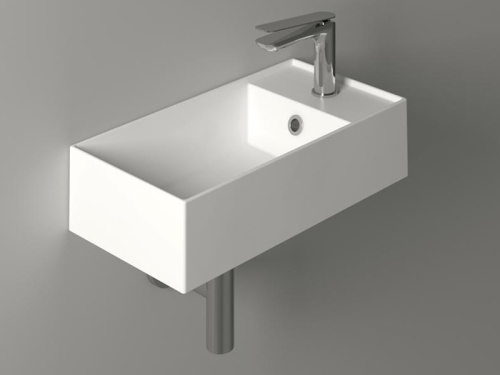 Раковина из санфаянса Simas AG 50 bia/1 hole 50х27 подвесная цвет белый - фото 2