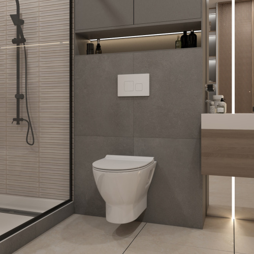 Клавиша смыва механическая Teymi Kati T70021WM цвет белый - фото 2