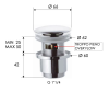 Донный клапан Remer 905CC2114 хром
