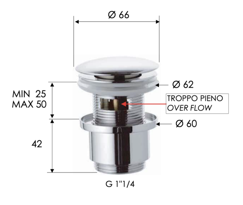 Донный клапан Remer  905CC2114BG - фото 2