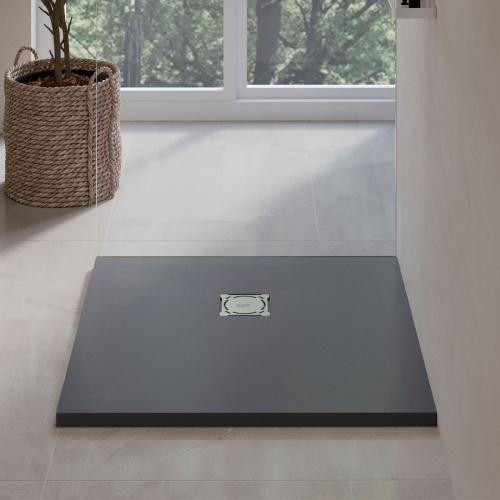 Душевой поддон из искусственного камня RGW Stone Tray (Стоун Трей) 16152088-02 80х80 серый без ножек - фото 5