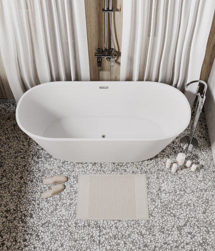 Ванна акриловая Grossman Forta GR-1503M 170х75 отдельностоящая овальная с каркасом - фото 5