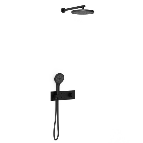 Душевая система Vincea VSFW-422T2MB встраиваемая в стену с термостатом - фото 2