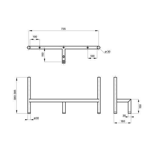 Ножки для ванны Wellsee Useful Extras 231902000 - фото 3