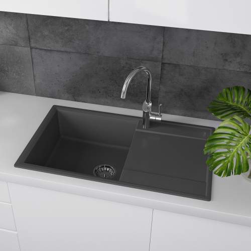 Кухонная мойка LeMark Imandra 840 9910036 84х50 цвет бежевый поверхность матовая - фото 3