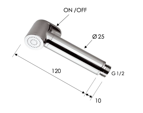 Лейка гигиенического душа Remer 332OWx хром - фото 2