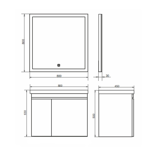 Тумба с раковиной Comforty Осло 00-00000836CF 80х45х63 подвесная цвет бетон светлый - фото 2