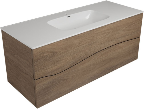 Тумба под раковину Allen Brau Glority 1.35003.NW 121х46х52 подвесная цвет темное дерево