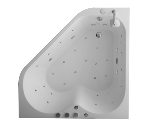 Ванна акриловая гидромассажная SSWW A2202DGSP 150х150 угловая четверть круга с каркасом - фото 3