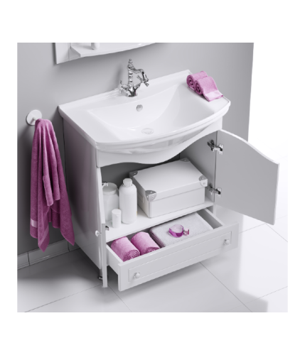 Тумба под раковину Aqwella Y FR0108 82х34х82 напольная цвет белый - фото 4